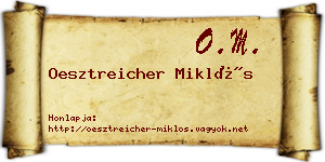 Oesztreicher Miklós névjegykártya